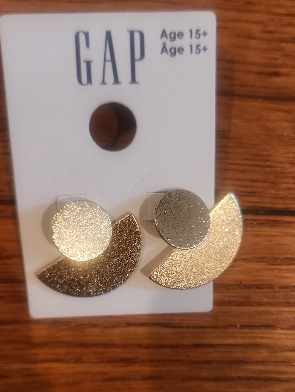 GAP Metallic like Gold Geometric Stud Earrings